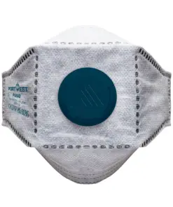 Portwest P292 EAGLE FFP2 Valved Carbon Fold Flat Respirator 10-Pack in White