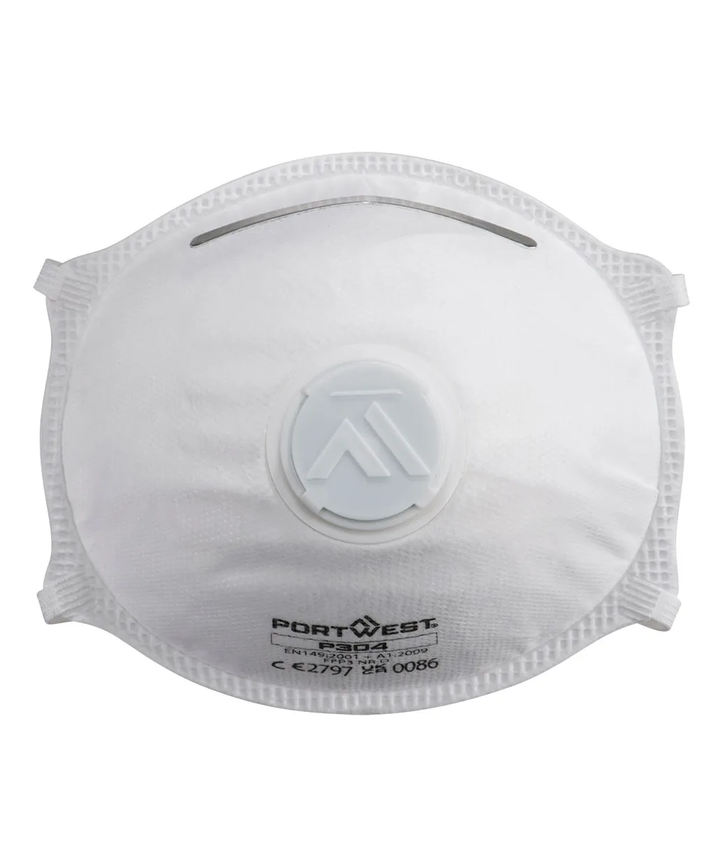 Portwest P304 FFP3 Valved Dolomite Light Cup Respirator 10-Pack in White
