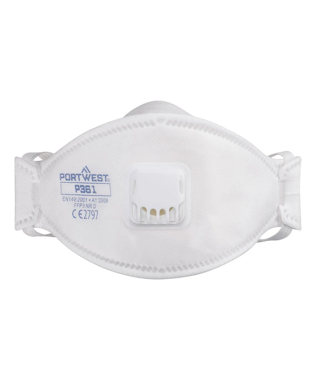 Portwest P361 Trifold Valved Dolomite FFP3 Respirator 10-Pack in White