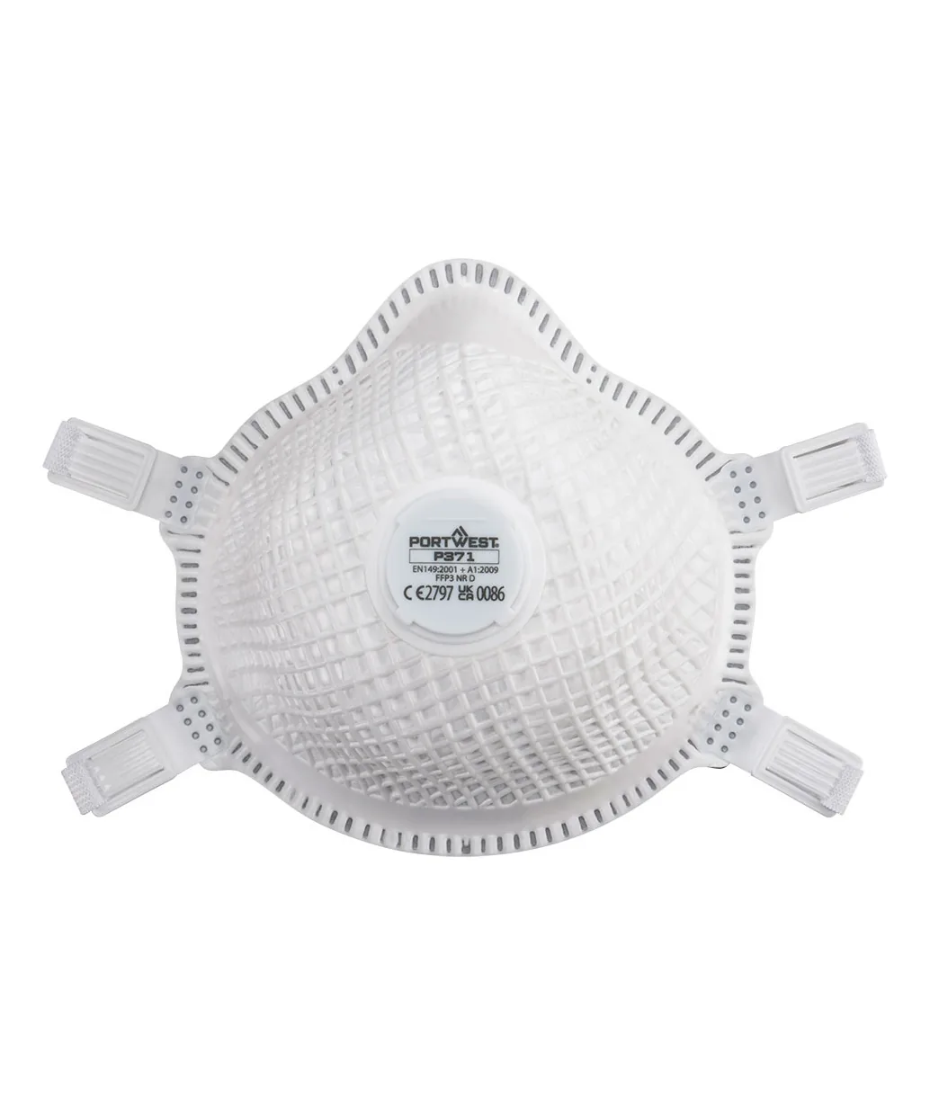 Portwest P371 ERGONET FFP3 Valved Dolomite Respirator 5-Pack in White