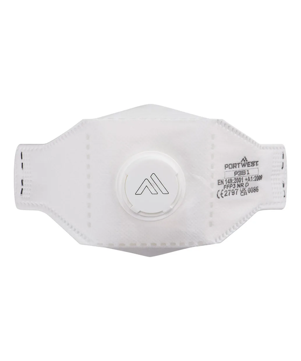 Portwest P391 EAGLE FFP3 Valved Dolomite Fold Flat Respirator 10-Pack in White