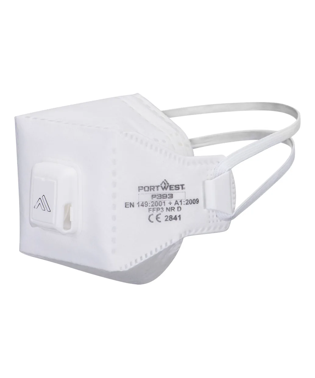 Portwest P393 EAGLE PRO FFP3 Valved Dolomite Fold Flat Respirator 10-Pack in White