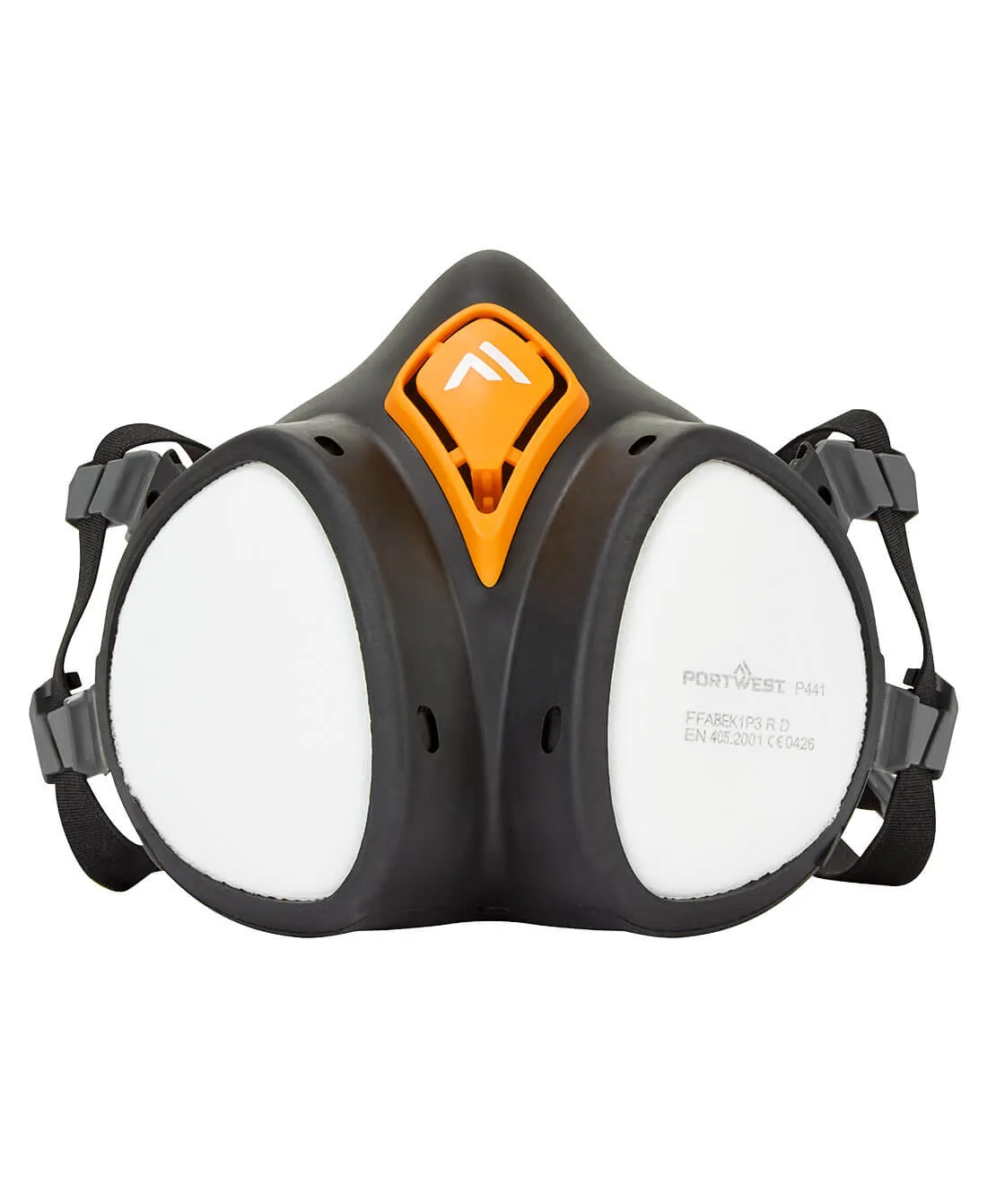 Portwest P441 ABEK1P3 Ready to use Half Mask in Black