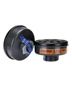 Portwest P906 A2 Gas Filter Universal Thread 6-Pack in Black