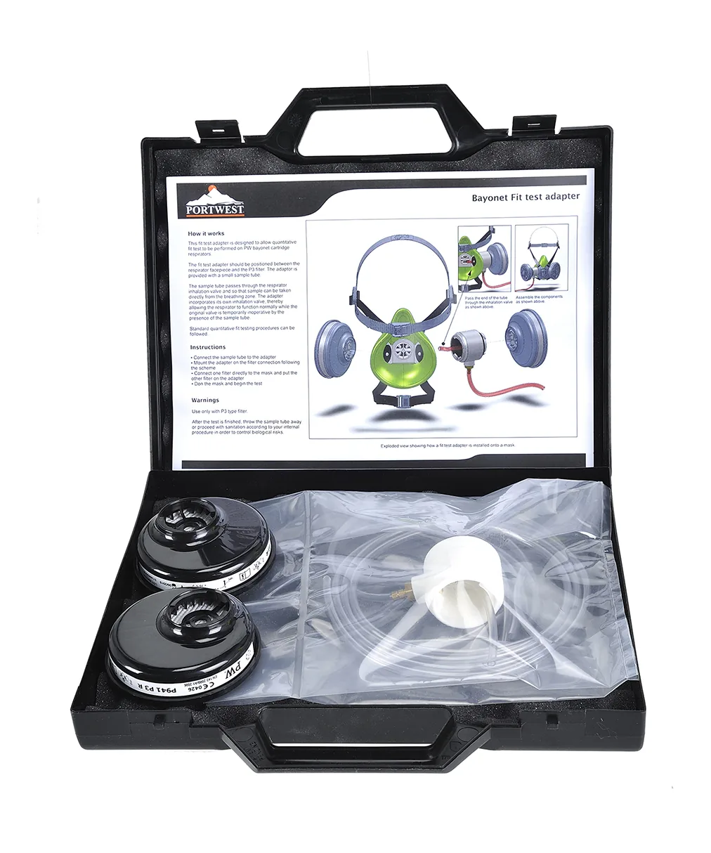 Portwest P999 Bayonet Fit Test Adapter Kit in Black