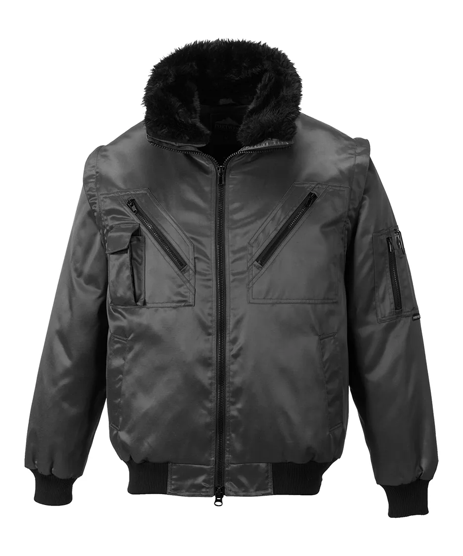Portwest PJ10 Pilot Jacket in Black