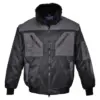 Portwest PJ20 Two Tone Pilot Jacket in Black/Grey