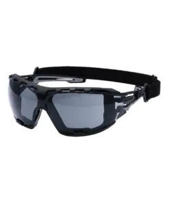 Portwest PR02 Anthracite Wraparound Plus Safety Glasses in Smoke