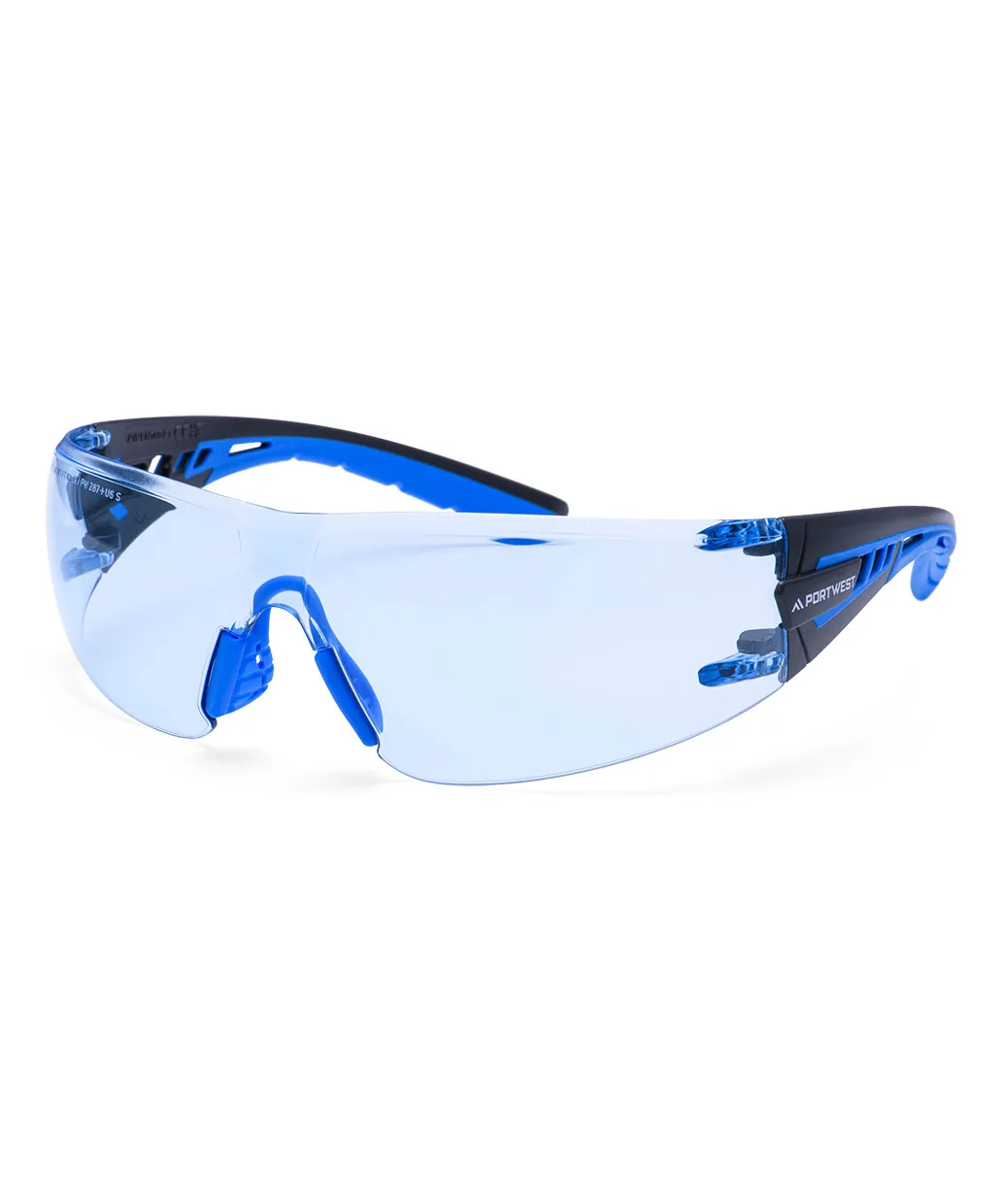Portwest PS27 Tech Look Lite KN Safety Glasses in Blue