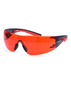 Portwest PS27 Tech Look Lite KN Safety Glasses in Red