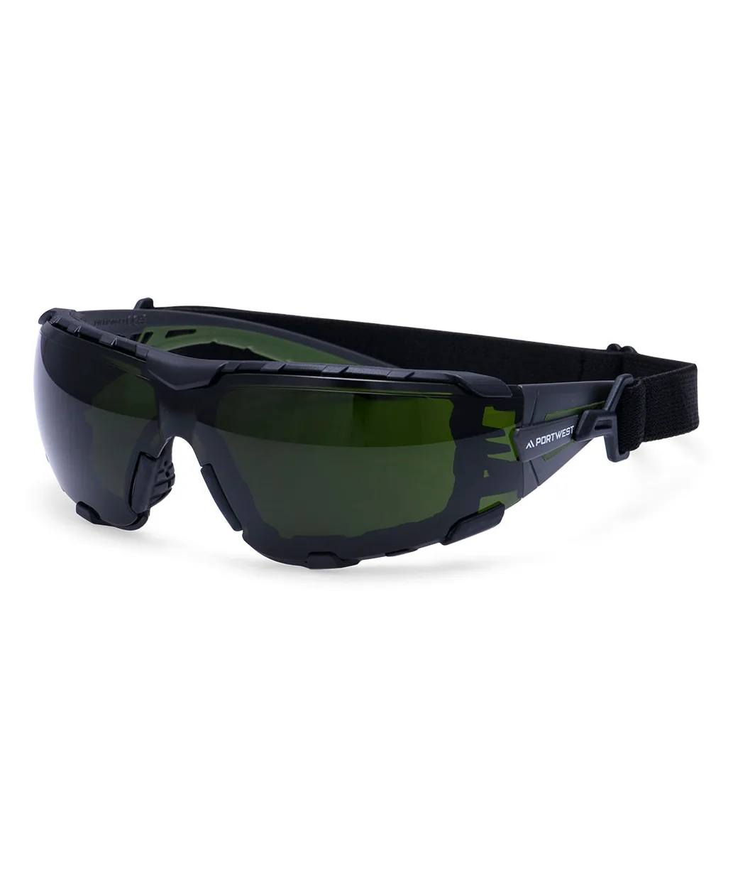 Portwest PS28 Tech Look Pro KN Safety Glasses in Bottle Green