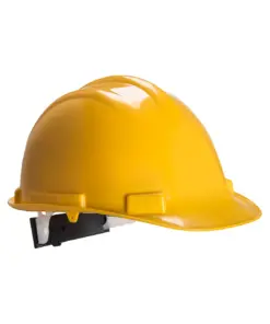 Portwest PS57 Expertbase Wheel Safety Helmet in Yellow