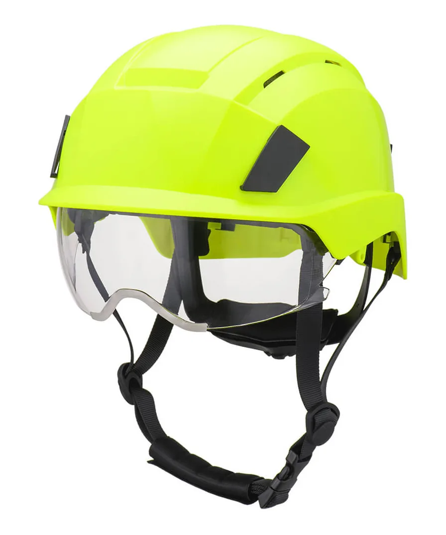 Portwest PSB80 Integrated Visor Helmet in Bright Yellow