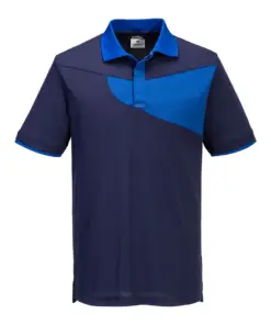 Portwest PW210 Two Tone Polo Shirt Short Sleeve in Navy/Royal