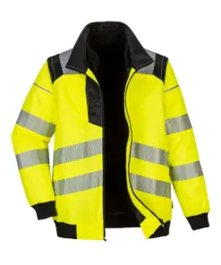 Portwest PW302 PW3 Hi-Vis 3-in-1 Pilot Jacket in Yellow/Black
