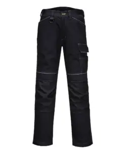 Portwest PW304 PW3 Lightweight Stretch Trousers in Black