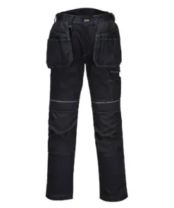 Portwest PW305 PW3 Stretch Holster Work Trousers in Black