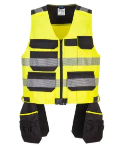 Portwest PW308 PW3 Hi-Vis Class 1 Tool Vest in Yellow/Black