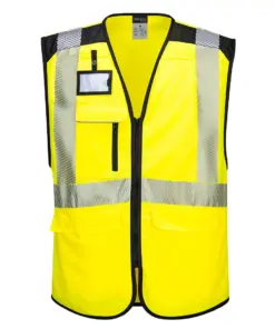 Portwest PW309 PW3 Hi-Vis Executive Vest in Yellow/Black