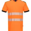 Portwest PW318 PW3 Hi-Vis Cotton Comfort T-Shirt Short Sleeve in Orange/Black