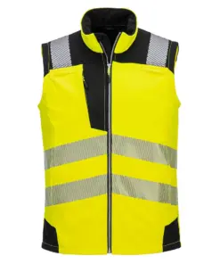 Portwest PW325 PW3 Hi-Vis Softshell Gilet (3L) in Yellow/Black