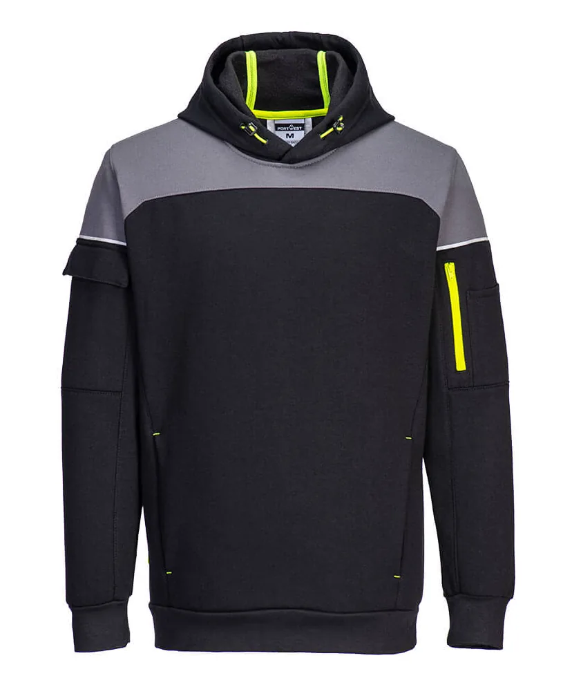 Portwest PW337 PW3 Pullover Hoodie in Black