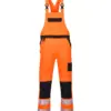 Portwest PW344 PW3 Hi-Vis Bib and Brace in Orange/Black