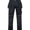 Portwest PW347 PW3 Cotton Work Holster Trousers in Black