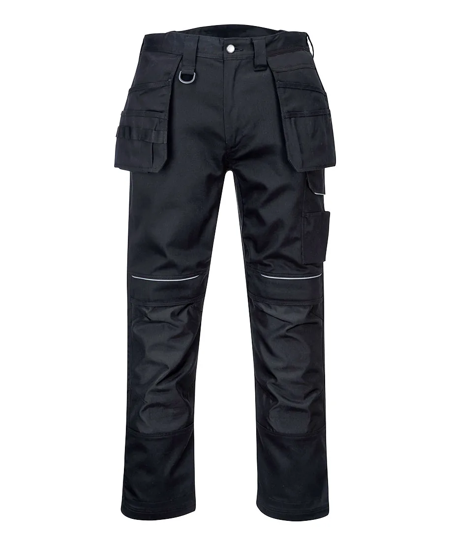 Portwest PW347 PW3 Cotton Work Holster Trousers in Black