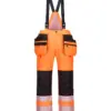 Portwest PW351 PW3 Hi-Vis Winter Trousers in Orange/Black
