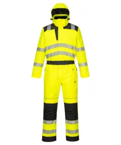 Portwest PW352 PW3 Hi-Vis Winter Coverall in Yellow/Black