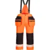 Portwest PW356 PW3 Hi-Vis Rain Trousers in Orange/Black