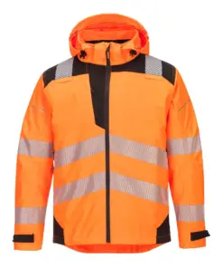 Portwest PW360 PW3 Hi-Vis Extreme Rain Jacket in Orange/Black