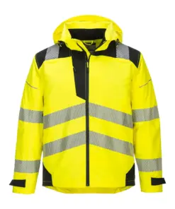Portwest PW360 PW3 Hi-Vis Extreme Rain Jacket in Yellow/Black