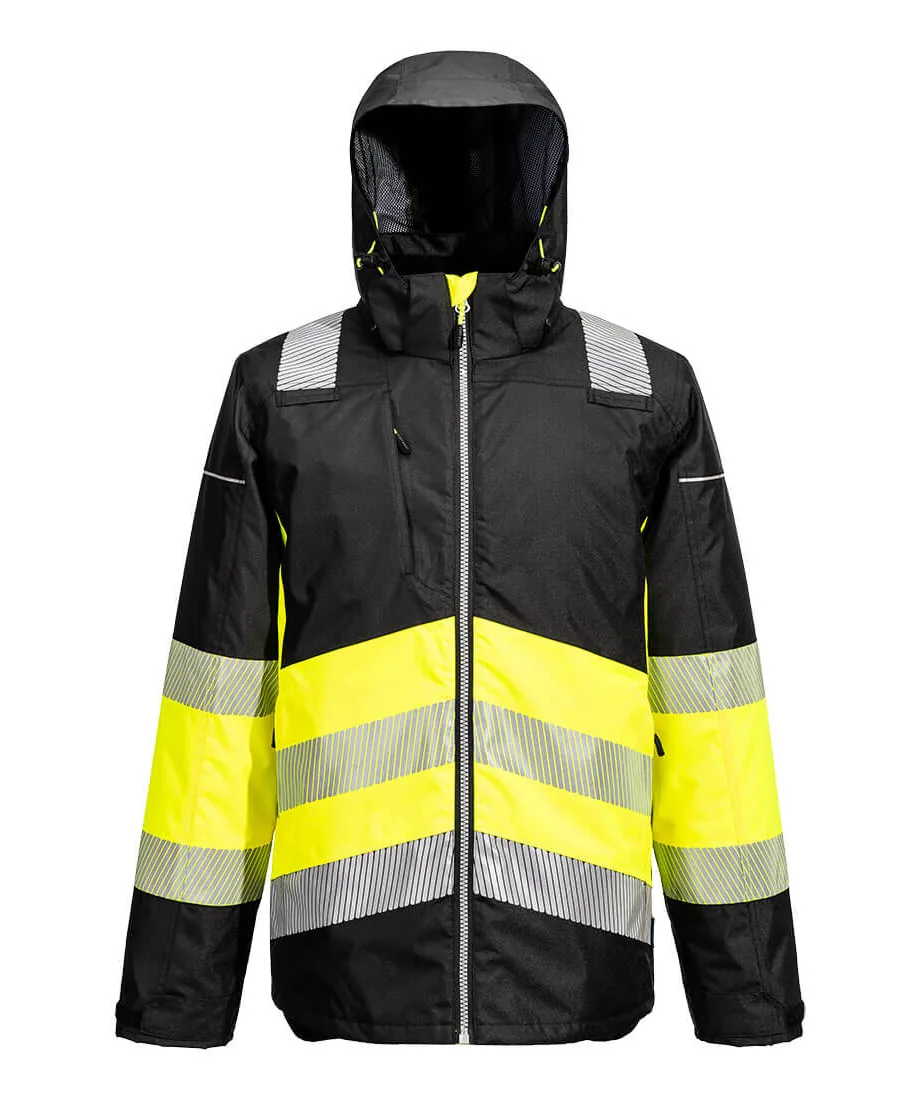 Portwest PW364 PW3 Hi-Vis Class 1 Winter Jacket in Yellow/Black
