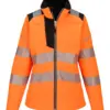 Portwest PW381 PW3 Hi-Vis Women's Softshell (3L) in Orange/Black