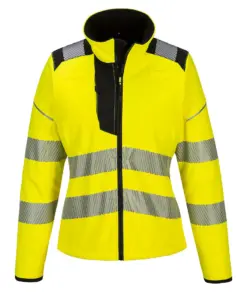 Portwest PW381 PW3 Hi-Vis Women's Softshell (3L) in Yellow/Black