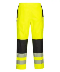 Portwest PW386 PW3 Hi-Vis Women's Rain Trousers in Yellow/Black