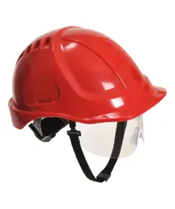 Portwest PW54 Endurance Plus Visor Helmet in Red