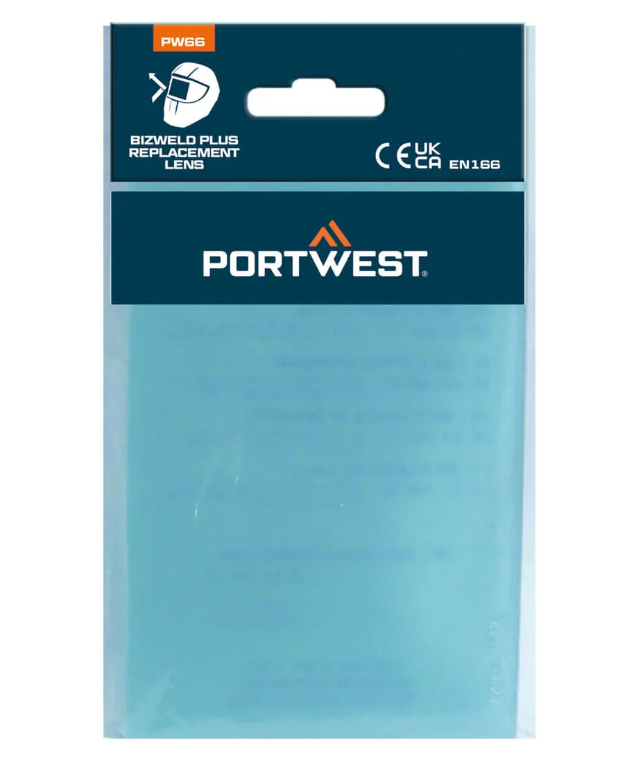 Portwest PW66 BizWeld Plus Replacement Lens 5-Pack in Clear