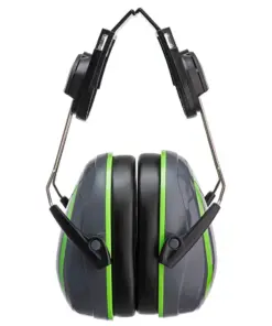 Portwest PW75 HV Extreme Ear Defenders Low Clip-On in Grey/Green