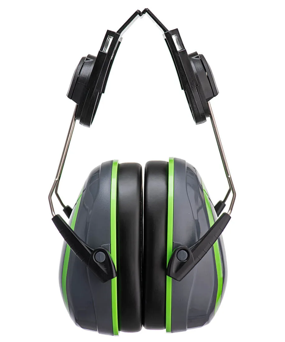 Portwest PW75 HV Extreme Ear Defenders Low Clip-On in Grey/Green