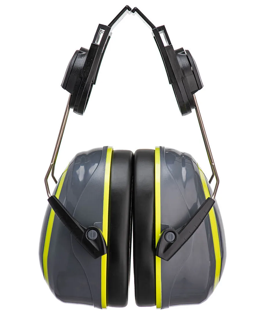 Portwest PW76 HV Extreme Ear Defenders Medium Clip-On in Grey/Yellow