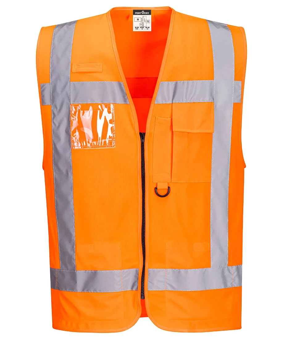Portwest R476 RWS Hi-Vis Executive Vest in Orange