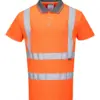 Portwest RT22 Hi-Vis Polo Shirt Short Sleeve in Orange