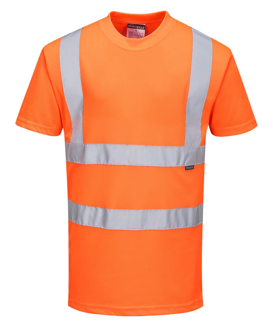 Portwest RT23 Hi-Vis T-Shirt Short Sleeve in Orange