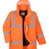 Portwest RT30 Hi-Vis Winter Traffic Jacket in Orange