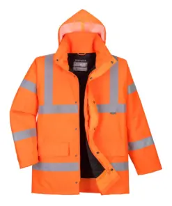 Portwest RT30 Hi-Vis Winter Traffic Jacket in Orange