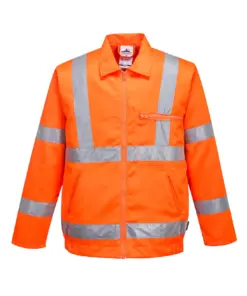 Portwest RT40 Hi-Vis Polycotton Bomber Jacket in Orange