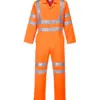 Portwest RT42 Hi-Vis Polycotton Service Coverall in Orange